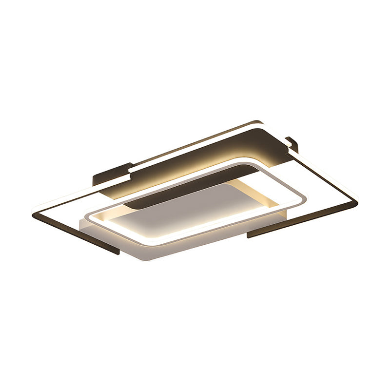 Rectangular Frame Flush Mount Light Modern Acrylic Integrated LED Living Room Ceiling Mounted Light in Warm/White Clearhalo 'Ceiling Lights' 'Close To Ceiling Lights' 'Close to ceiling' 'Flush mount' Lighting' 153125