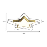 24.5"/28" Wide Five-Pointed Star Flush Mount Ceiling Light Nordic Metal Black/Gold Integrated LED Ceiling Mounted Fixture for Bedroom Clearhalo 'Ceiling Lights' 'Close To Ceiling Lights' 'Close to ceiling' 'Flush mount' Lighting' 153602