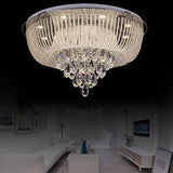 Clear Crystal Beaded Flush Mount Light with Round Shade Modern LED Flush Lamp in Clear for Bedroom Clearhalo 'Ceiling Lights' 'Close To Ceiling Lights' 'Close to ceiling' 'Flush mount' Lighting' 154682