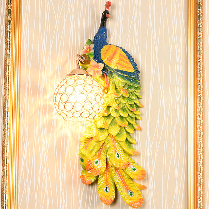 Peacock wall deals sconce