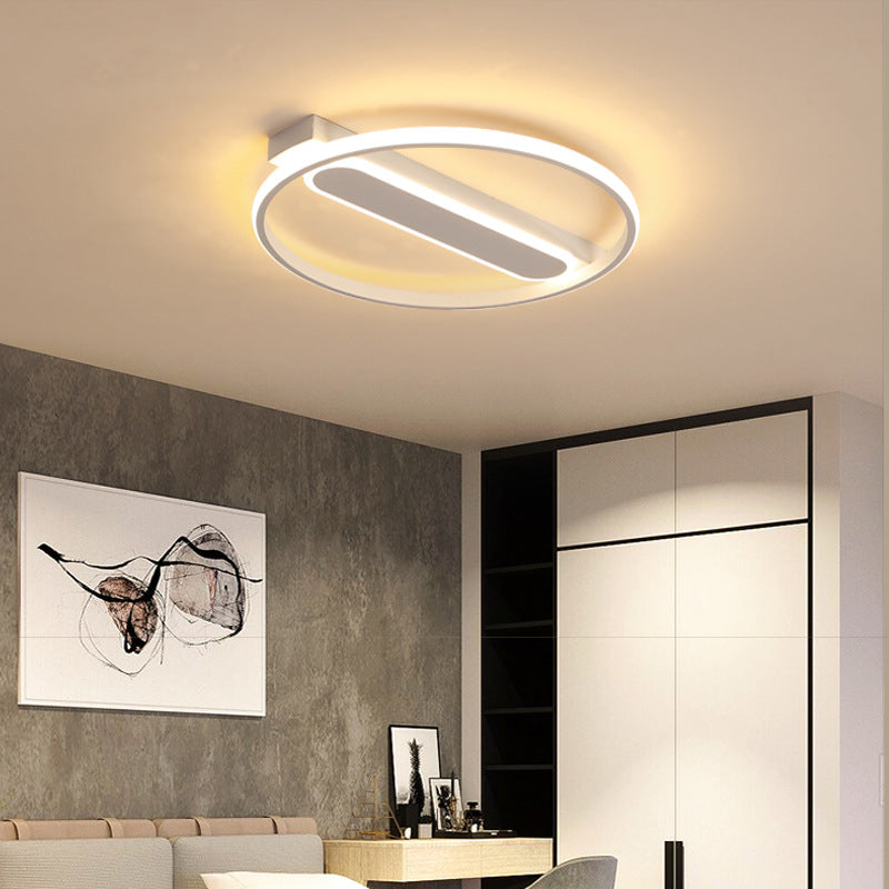 Ring Bedroom Ceiling Flush Mount Acrylic LED Simple Flush Light in Warm/White, 16"/19.5"/23.5" Dia White Clearhalo 'Ceiling Lights' 'Close To Ceiling Lights' 'Close to ceiling' 'Flush mount' Lighting' 156614