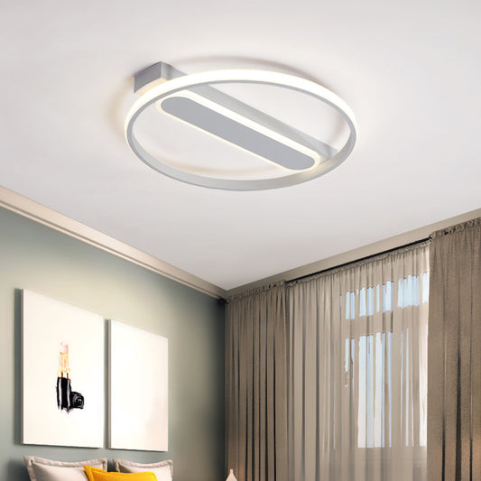 Ring Bedroom Ceiling Flush Mount Acrylic LED Simple Flush Light in Warm/White, 16"/19.5"/23.5" Dia Clearhalo 'Ceiling Lights' 'Close To Ceiling Lights' 'Close to ceiling' 'Flush mount' Lighting' 156615