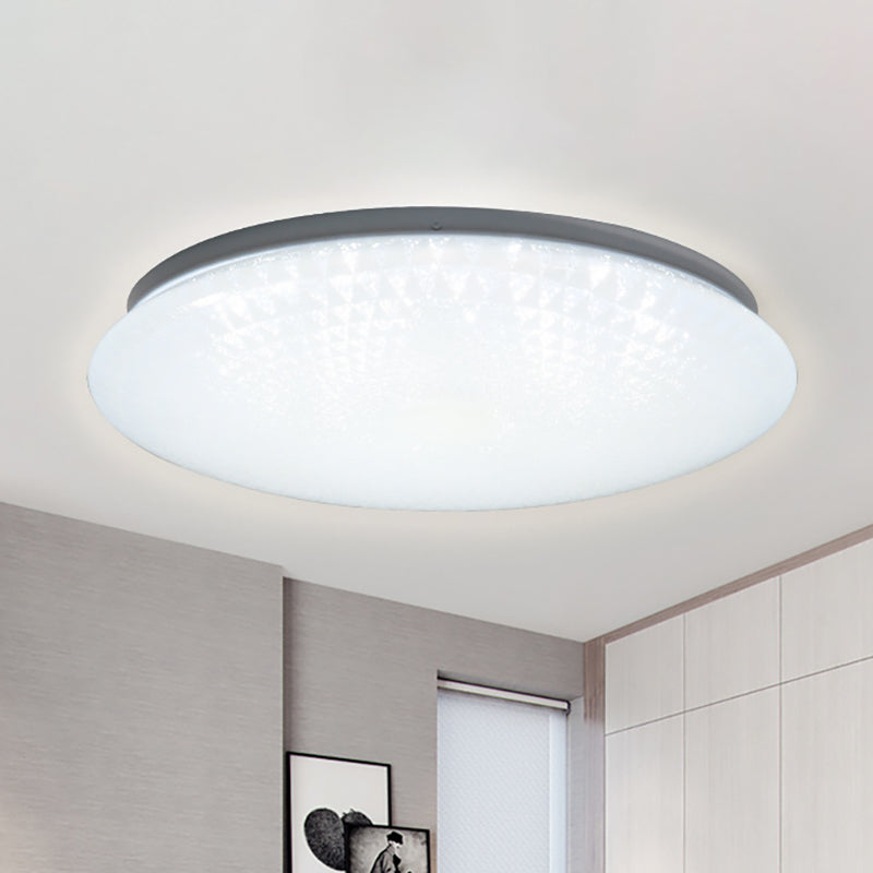 Circular Flush Mount Light Modern Acrylic 15"/19" Dia LED White Ceiling Light Fixture in Warm/White/Natural Light Clearhalo 'Ceiling Lights' 'Close To Ceiling Lights' 'Close to ceiling' 'Flush mount' Lighting' 156790