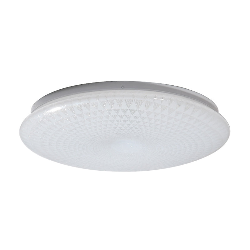 Circular Flush Mount Light Modern Acrylic 15"/19" Dia LED White Ceiling Light Fixture in Warm/White/Natural Light White White Clearhalo 'Ceiling Lights' 'Close To Ceiling Lights' 'Close to ceiling' 'Flush mount' Lighting' 156791