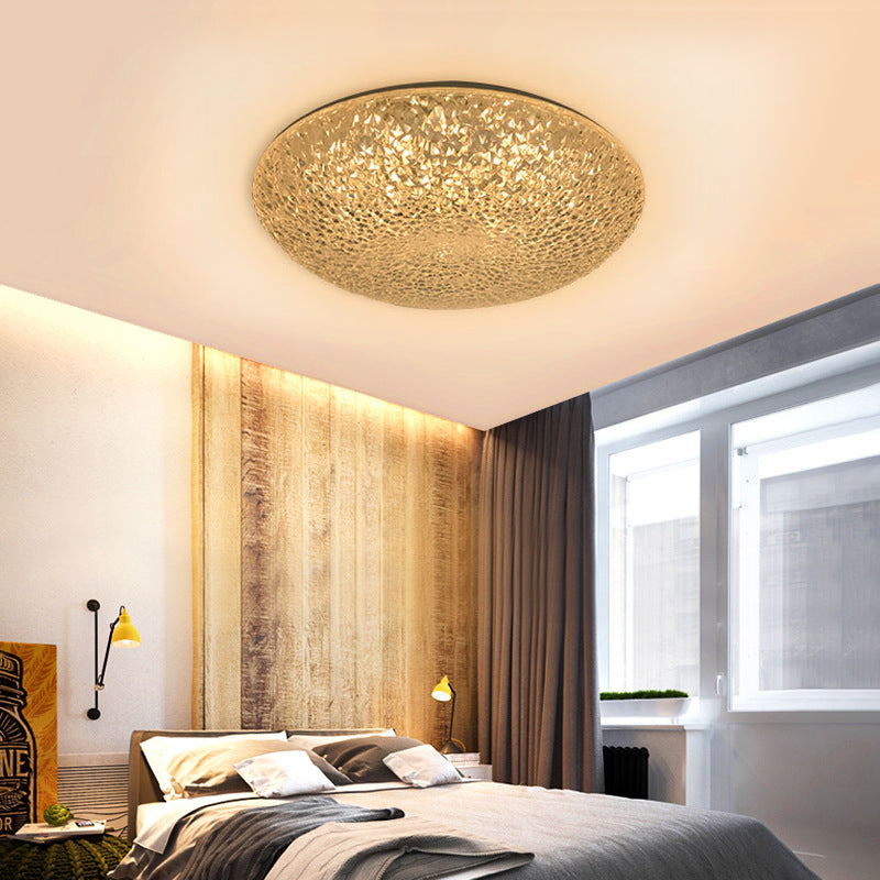 Bowl Flush Mount Lamp Minimalist Acrylic LED Clear Ceiling Light in White/Warm/Natural Light for Bedroom Clear Warm Clearhalo 'Ceiling Lights' 'Close To Ceiling Lights' 'Close to ceiling' Lighting' 156811