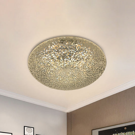 Bowl Flush Mount Lamp Minimalist Acrylic LED Clear Ceiling Light in White/Warm/Natural Light for Bedroom Clear Natural Clearhalo 'Ceiling Lights' 'Close To Ceiling Lights' 'Close to ceiling' Lighting' 156812