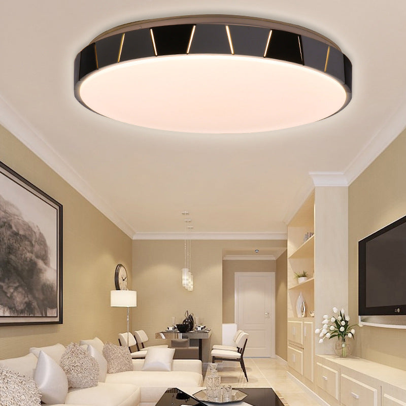 Acrylic Circle Ceiling Lamp Modern LED White Flush Mount Light Fixture in White/Warm/Natural Light White Clearhalo 'Ceiling Lights' 'Close To Ceiling Lights' 'Close to ceiling' 'Flush mount' Lighting' 156880