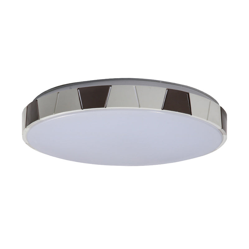 Acrylic Circle Ceiling Lamp Modern LED White Flush Mount Light Fixture in White/Warm/Natural Light White White Clearhalo 'Ceiling Lights' 'Close To Ceiling Lights' 'Close to ceiling' 'Flush mount' Lighting' 156882