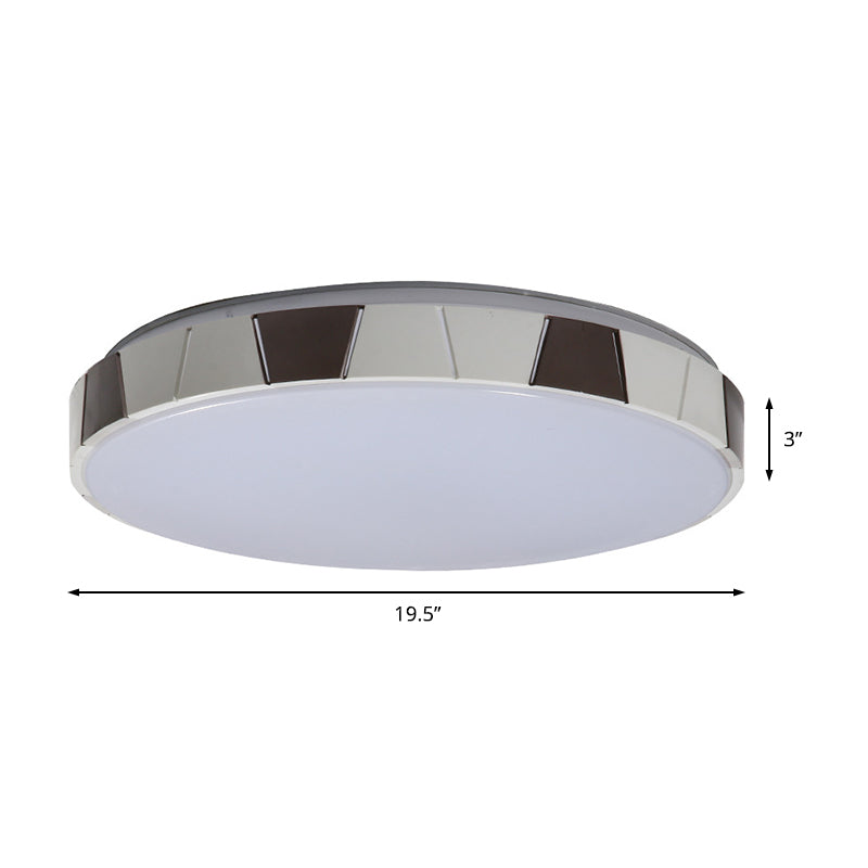 Acrylic Circle Ceiling Lamp Modern LED White Flush Mount Light Fixture in White/Warm/Natural Light Clearhalo 'Ceiling Lights' 'Close To Ceiling Lights' 'Close to ceiling' 'Flush mount' Lighting' 156883