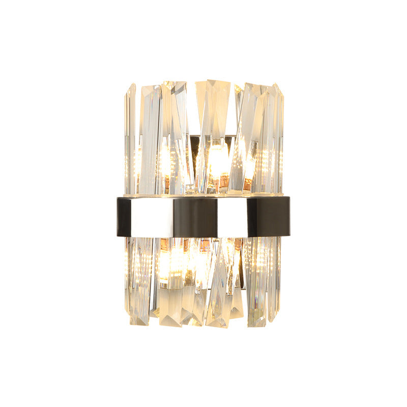 K9 Crystal Sconce Lighting Modernist 1 Head Wall Light Fixture in Clear for Bedroom Clearhalo 'Modern wall lights' 'Modern' 'Wall Lamps & Sconces' 'Wall Lights' Lighting' 157140