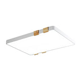 Nordic 1 Light Ceiling Lamp with Acrylic Shade Grey/White Rectangular Flush Mount Lighting in Warm/White Light Clearhalo 'Ceiling Lights' 'Close To Ceiling Lights' 'Close to ceiling' 'Flush mount' Lighting' 157268