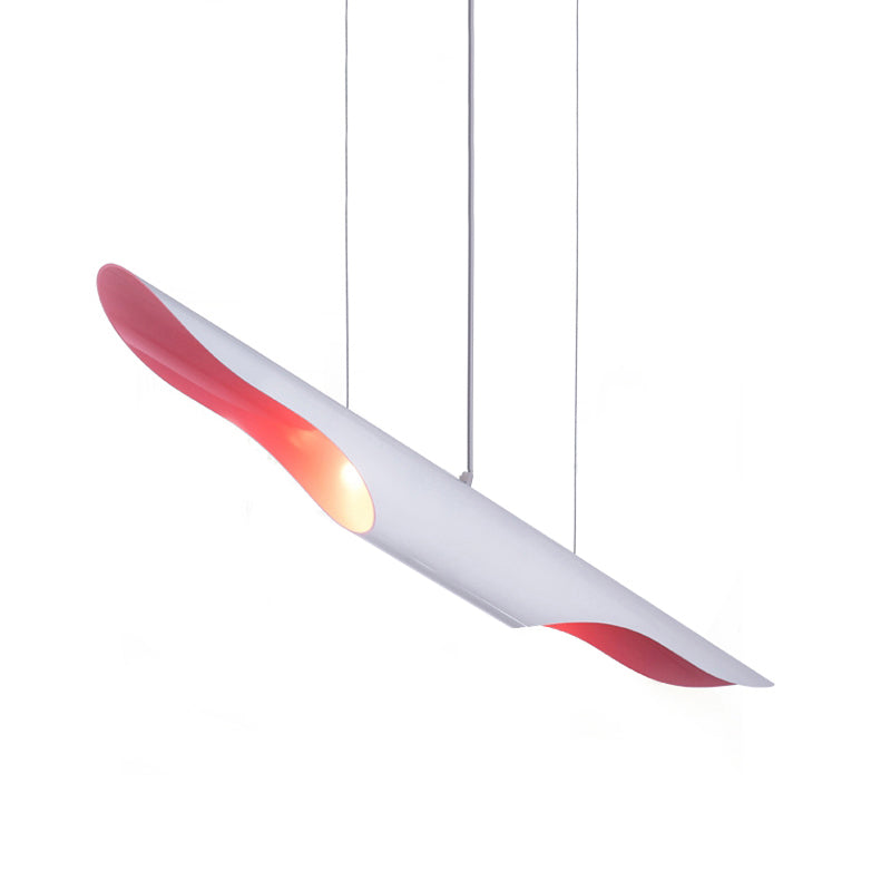 Tube Hanging Ceiling Light Nordic Metal White/Red/Blue Pendant Light for Bedroom with Adjustable Cord Clearhalo 'Ceiling Lights' 'Modern Pendants' 'Modern' 'Pendant Lights' 'Pendants' Lighting' 157367