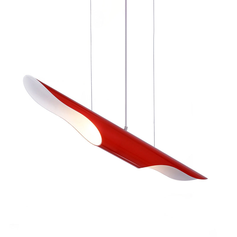 Tube Hanging Ceiling Light Nordic Metal White/Red/Blue Pendant Light for Bedroom with Adjustable Cord Clearhalo 'Ceiling Lights' 'Modern Pendants' 'Modern' 'Pendant Lights' 'Pendants' Lighting' 157370