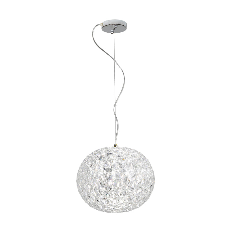 LED Global Hanging Ceiling Light Contemporary Clear Crystal Ceiling Hanging Light for Dining Room Clearhalo 'Ceiling Lights' 'Modern Pendants' 'Modern' 'Pendant Lights' 'Pendants' Lighting' 157697