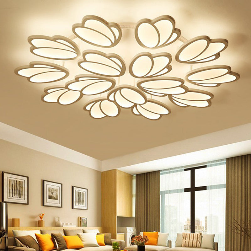 Shops 9 Leaves Ceiling Chandelier Flush Mount Ceiling Lighting Fixtures