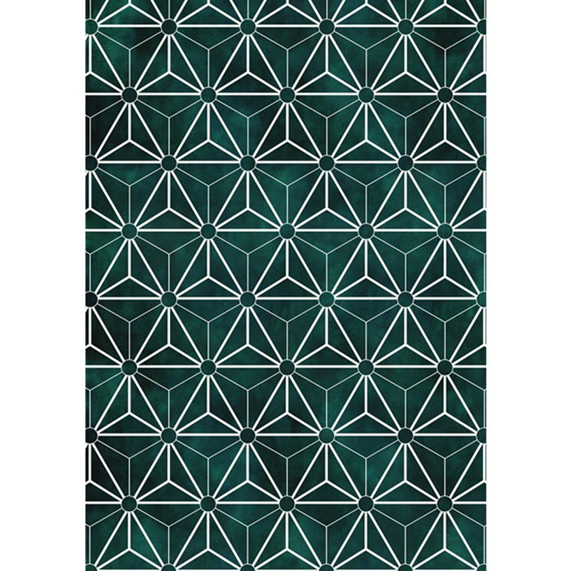 Creative Geometric Pattern Rug Green Modern Rug Polyester Washable Anti-Slip Backing Area Rug for Living Room Clearhalo 'Area Rug' 'Modern' 'Rugs' Rug' 1578777