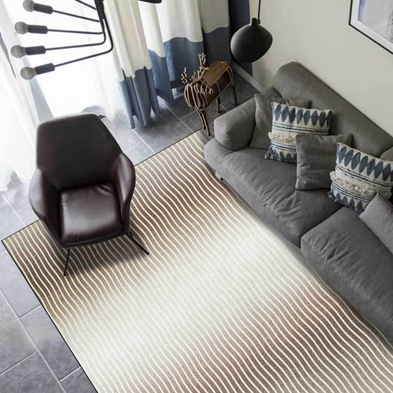 Casual Modern Rug Multicolor Abstract Stripes Print Area Rug Polyester Washable Carpet for Home Decoration Yellow Clearhalo 'Area Rug' 'Modern' 'Rugs' Rug' 1578791