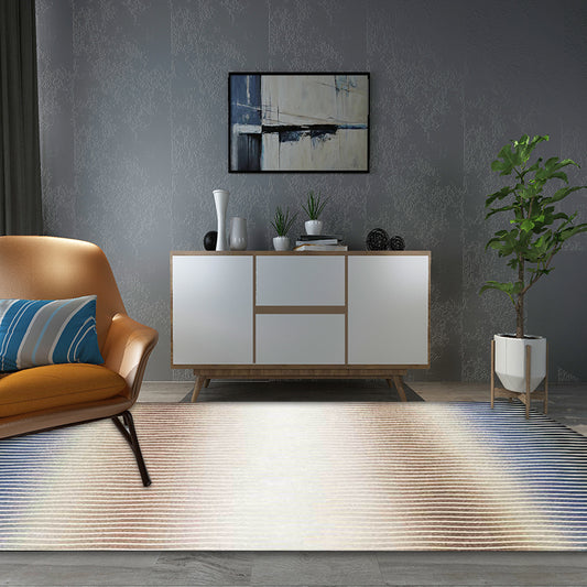Casual Modern Rug Multicolor Abstract Stripes Print Area Rug Polyester Washable Carpet for Home Decoration Clearhalo 'Area Rug' 'Modern' 'Rugs' Rug' 1578800