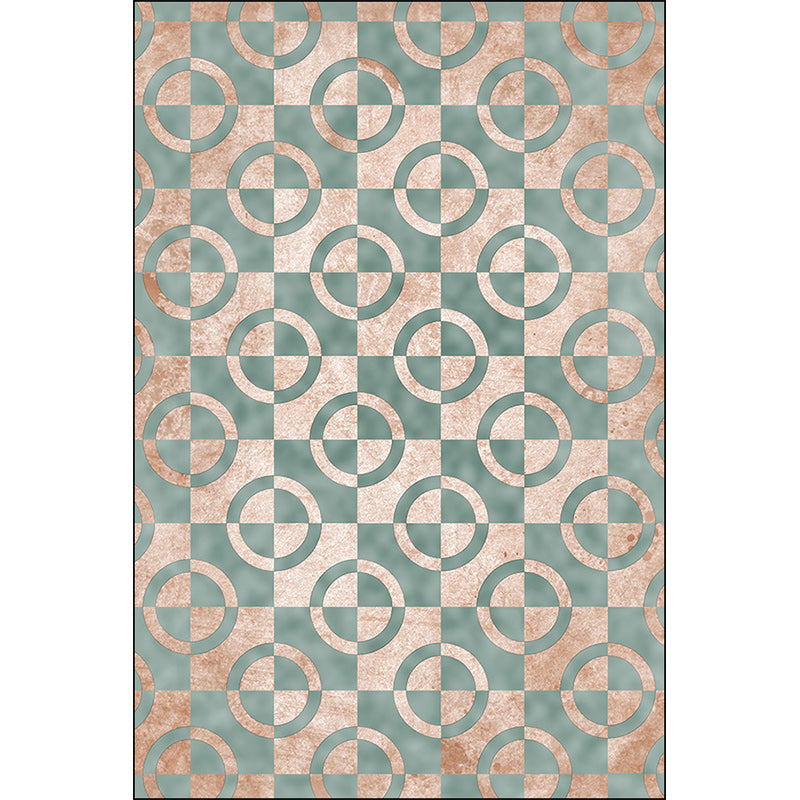Green and Pink Novelty Rug Polyester Geometric Print Rug Washable Non-Slip Backing Carpet for Living Room Clearhalo 'Area Rug' 'Modern' 'Rugs' Rug' 1578855