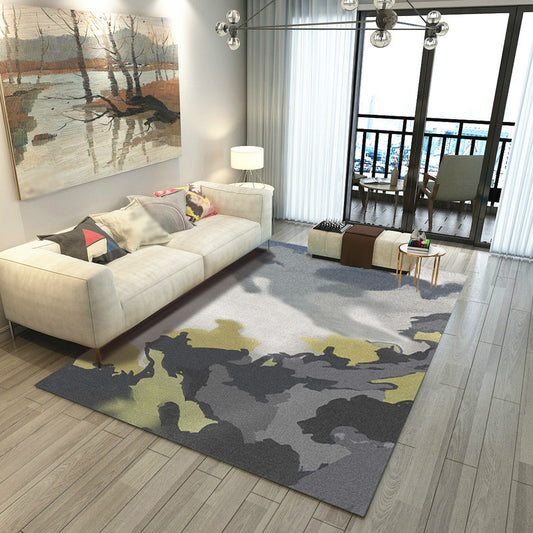 Vintage Abstract Rug Multicolor Simple Rug Polyester Washable Stain-Resistant Area Rug for Bedroom Smoke Gray Clearhalo 'Area Rug' 'Modern' 'Rugs' Rug' 1578971