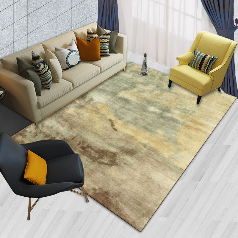 Yellow Casual Rug Polyester Abstract Rug Washable Area Rug for Bedroom Clearhalo 'Area Rug' 'Modern' 'Rugs' Rug' 1578980