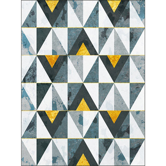 Blue and White Novelty Rug Polyester Geometric Print Rug Washable Non-Slip Backing Carpet for Living Room Clearhalo 'Area Rug' 'Modern' 'Rugs' Rug' 1579044