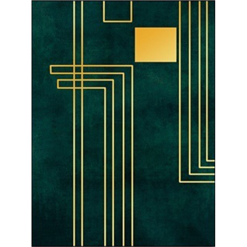 Simple Striped Pattern Rug Green and Golden Polyester Rug Machine Washable Non-Slip Backing Area Rug for Bedroom Clearhalo 'Area Rug' 'Modern' 'Rugs' Rug' 1579052