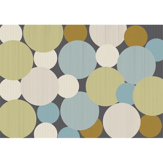 Grey and Yellow Nordic Rug Polyester Circles Pattern Rug Washable Non-Slip Backing Carpet for Living Room Clearhalo 'Area Rug' 'Modern' 'Rugs' Rug' 1579219