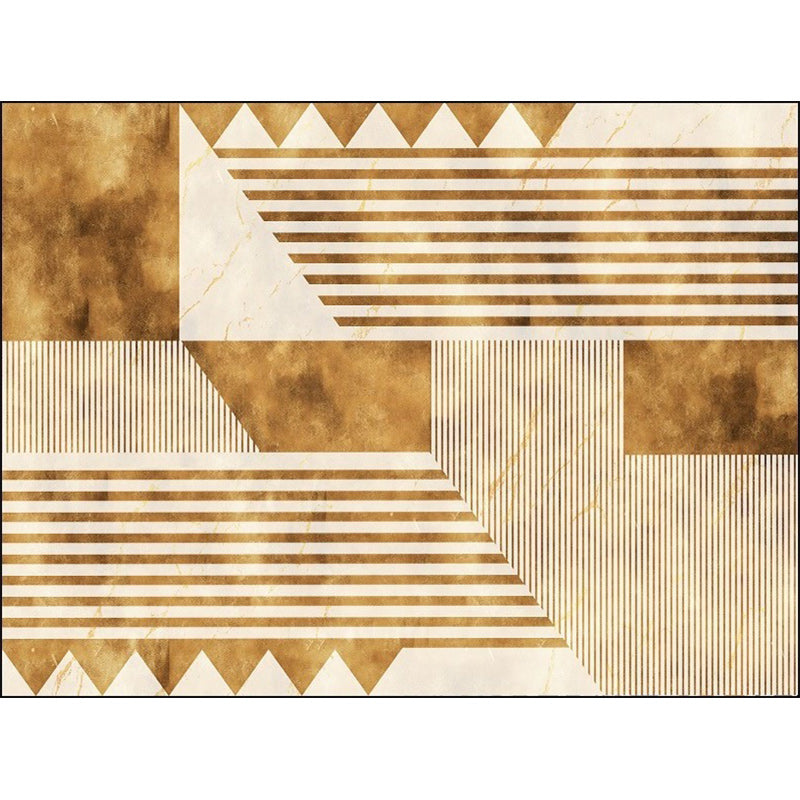Stylish Striped Geometric Pattern Rug Golden Casual Rug Polyester Washable Anti-Slip Backing Area Rug for Living Room Clearhalo 'Area Rug' 'Modern' 'Rugs' Rug' 1579267