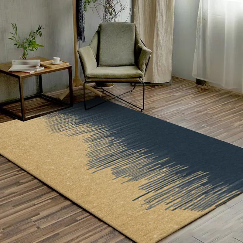 Casual Modern Rug in Yellow and Blue Abstract Colorblock Print Area Rug Polyester Washable Carpet for Home Decoration Light Brown Clearhalo 'Area Rug' 'Modern' 'Rugs' Rug' 1579289