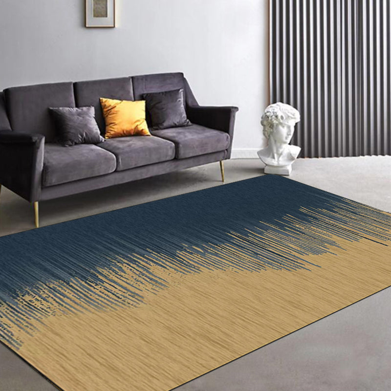 Casual Modern Rug in Yellow and Blue Abstract Colorblock Print Area Rug Polyester Washable Carpet for Home Decoration Clearhalo 'Area Rug' 'Modern' 'Rugs' Rug' 1579298