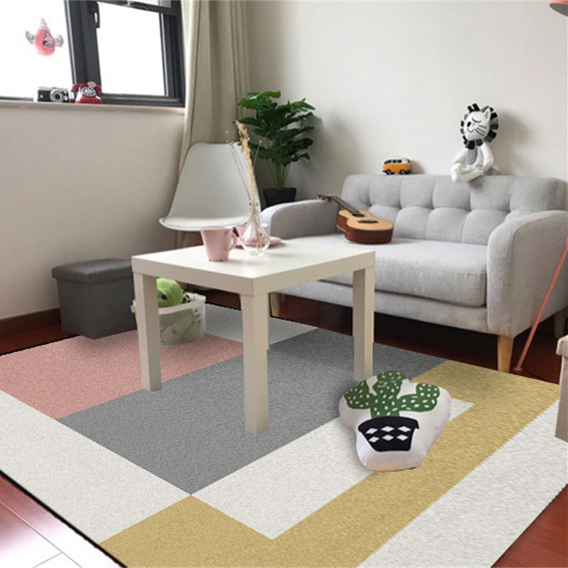 Modern Living Room Rug Multicolor Colorblock Print Rug Polyester Washable Anti-Slip Backing Area Rug Clearhalo 'Area Rug' 'Modern' 'Rugs' Rug' 1579416
