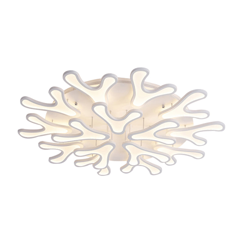 Coral LED Flush Mount Ceiling Light Contemporary Acrylic 4/6/12-Light Bedroom Ceiling Lighting Fixture in Warm/White/Natural Light Clearhalo 'Ceiling Lights' 'Close To Ceiling Lights' 'Close to ceiling' 'Semi-flushmount' Lighting' 157944