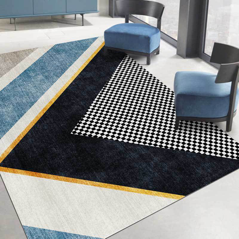 Modern Living Room Rug Colorful Colorblock Small Check Print Rug Polyester Machine Washable Stain-Resistant Area Rug Clearhalo 'Area Rug' 'Modern' 'Rugs' Rug' 1579543