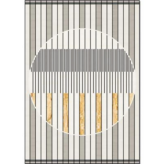 Grey Novelty Rug Polyester Striped Pattern Rug Washable Non-Slip Backing Carpet for Living Room Clearhalo 'Area Rug' 'Modern' 'Rugs' Rug' 1579608
