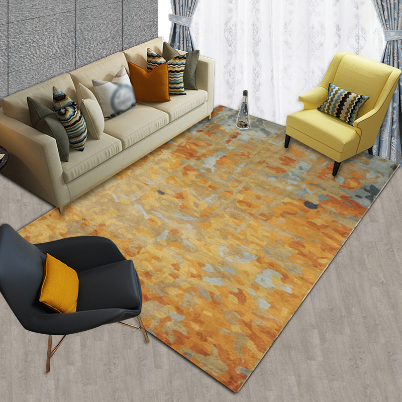 Funky Abstract Rug Orange Casual Rug Polyester Washable Area Rug for Bedroom Clearhalo 'Area Rug' 'Modern' 'Rugs' Rug' 1579669