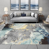 Blue and Grey Novelty Rug Polyester Watercolor Print Rug Washable Non-Slip Backing Carpet for Living Room Blue Clearhalo 'Area Rug' 'Modern' 'Rugs' Rug' 1579729