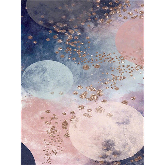 Creative Moon Pattern Rug Pink and Blue Modern Rug Polyester Washable Anti-Slip Backing Carpet for Living Room Clearhalo 'Area Rug' 'Modern' 'Rugs' Rug' 1579769