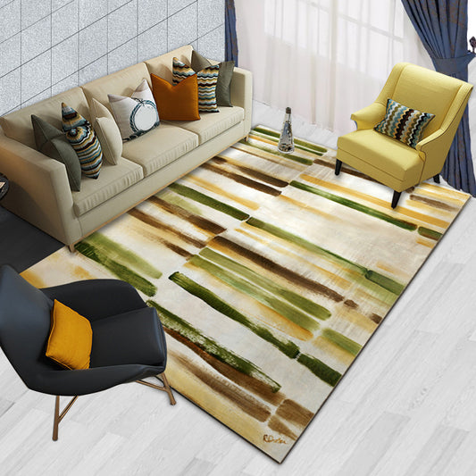 Modern Brushstroke Painting Rug Multicolor Polyester Rug Washable Area Rug for Living Room Light Yellow Clearhalo 'Area Rug' 'Modern' 'Rugs' Rug' 1579806