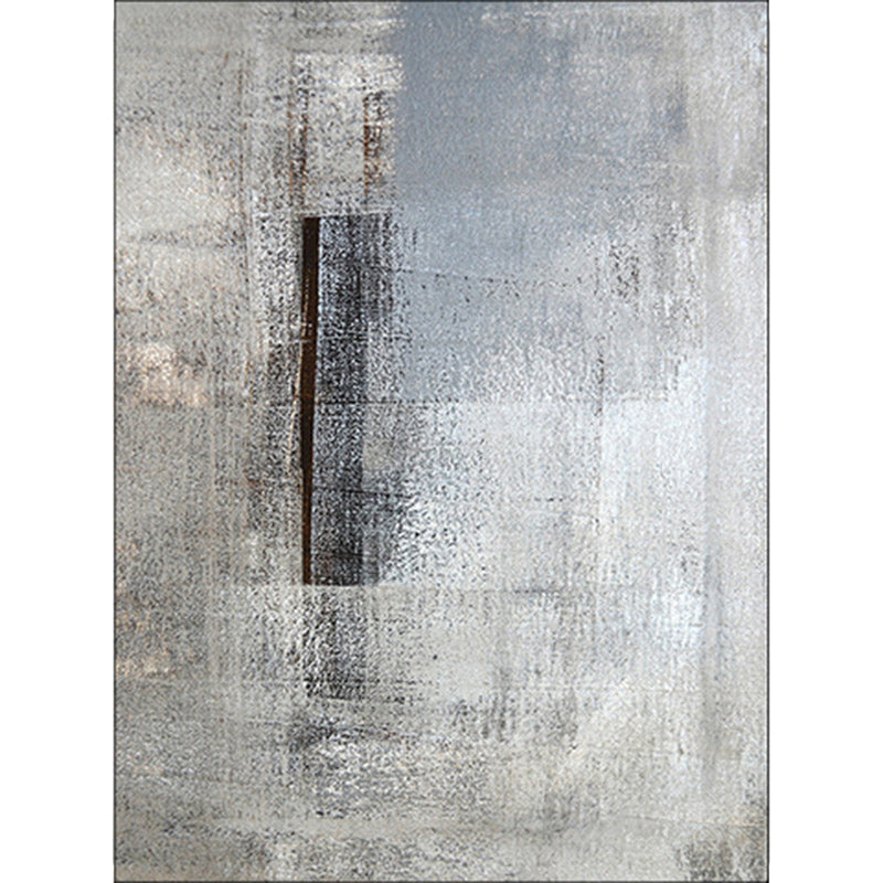 Grey and Khaki Contemporary Rug Polyester Abstract Rug Washable Non-Slip Backing Carpet for Living Room Clearhalo 'Area Rug' 'Modern' 'Rugs' Rug' 1579815