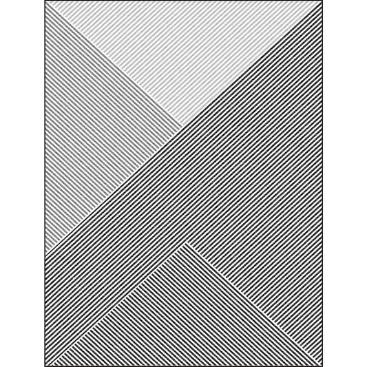 Scandinavian Modern Rug in Grey Color Block Pinstripe Pattern Area Rug Polyester Washable Carpet for Home Decoration Clearhalo 'Area Rug' 'Modern' 'Rugs' Rug' 1579831