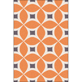 Unique Geometric Pattern Rug Orange and Blue Modern Rug Polyester Washable Anti-Slip Backing Area Rug for Living Room Clearhalo 'Area Rug' 'Modern' 'Rugs' Rug' 1579871