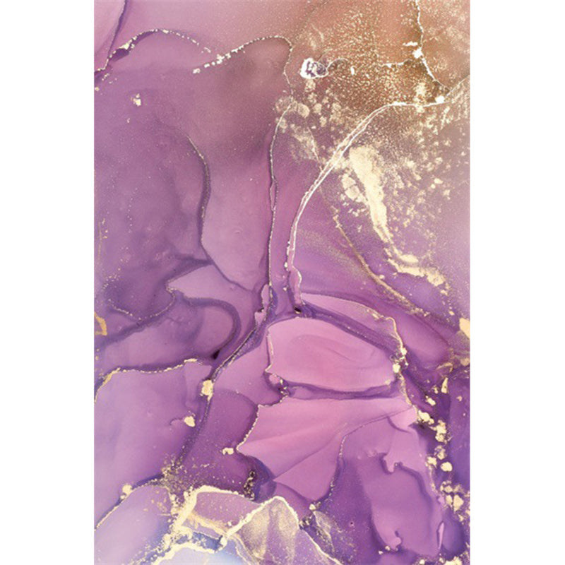 Purple and Pink Modern Rug Polyester Watercolor Print Rug Machine Washable Non-Slip Area Rug for Living Room Clearhalo 'Area Rug' 'Modern' 'Rugs' Rug' 1579934