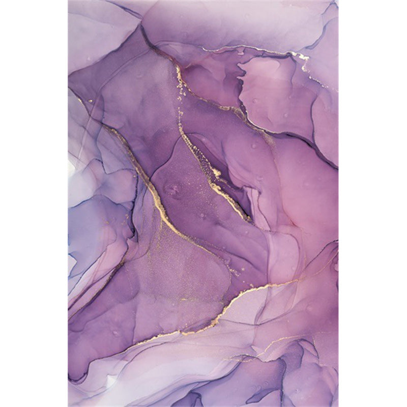 Purple and Pink Modern Rug Polyester Watercolor Print Rug Machine Washable Non-Slip Area Rug for Living Room Clearhalo 'Area Rug' 'Modern' 'Rugs' Rug' 1579950