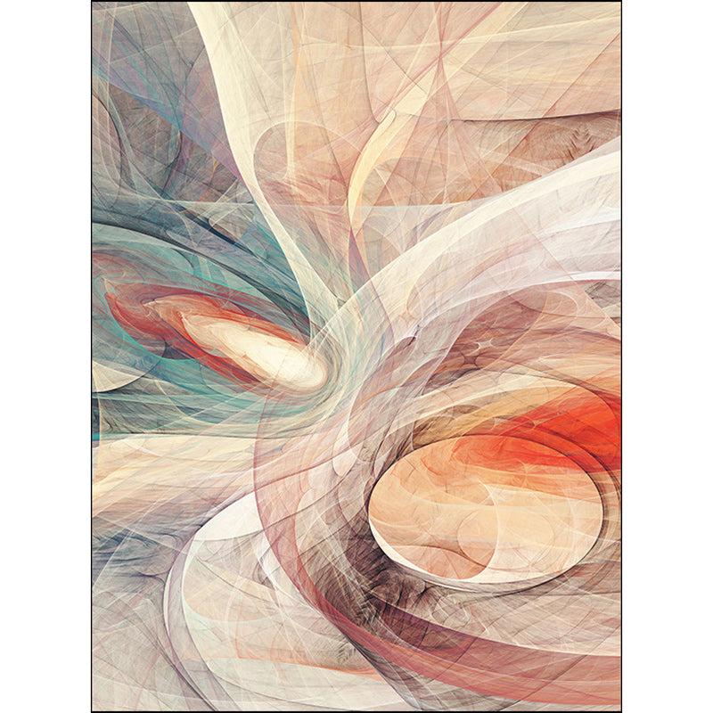Apricot and Green Novelty Rug Polyester Abstract Rug Washable Non-Slip Backing Carpet for Living Room Clearhalo 'Area Rug' 'Modern' 'Rugs' Rug' 1580029