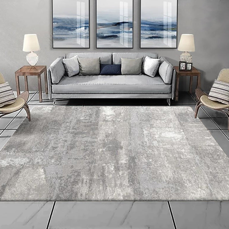 Unusual Abstract Rug Grey Modern Rug Polyester Washable Anti-Slip Backing Carpet for Living Room Clearhalo 'Area Rug' 'Modern' 'Rugs' Rug' 1580091