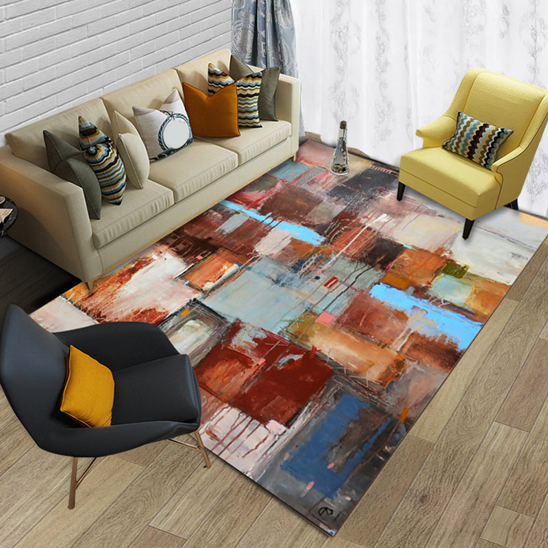 Stylish Abstract Pattern Rug Multicolor Modern Rug Polyester Washable Area Rug for Bedroom Clearhalo 'Area Rug' 'Modern' 'Rugs' Rug' 1580148