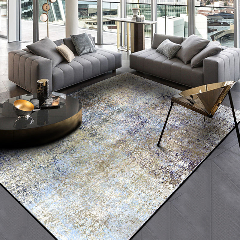 Gold and Grey Industrial Rug Polyester Abstract Rug Washable Non-Slip Backing Carpet for Living Room Purple Clearhalo 'Area Rug' 'Modern' 'Rugs' Rug' 1580322