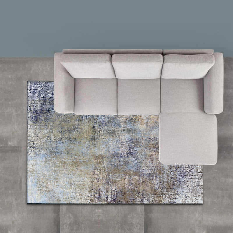 Gold and Grey Industrial Rug Polyester Abstract Rug Washable Non-Slip Backing Carpet for Living Room Clearhalo 'Area Rug' 'Modern' 'Rugs' Rug' 1580323
