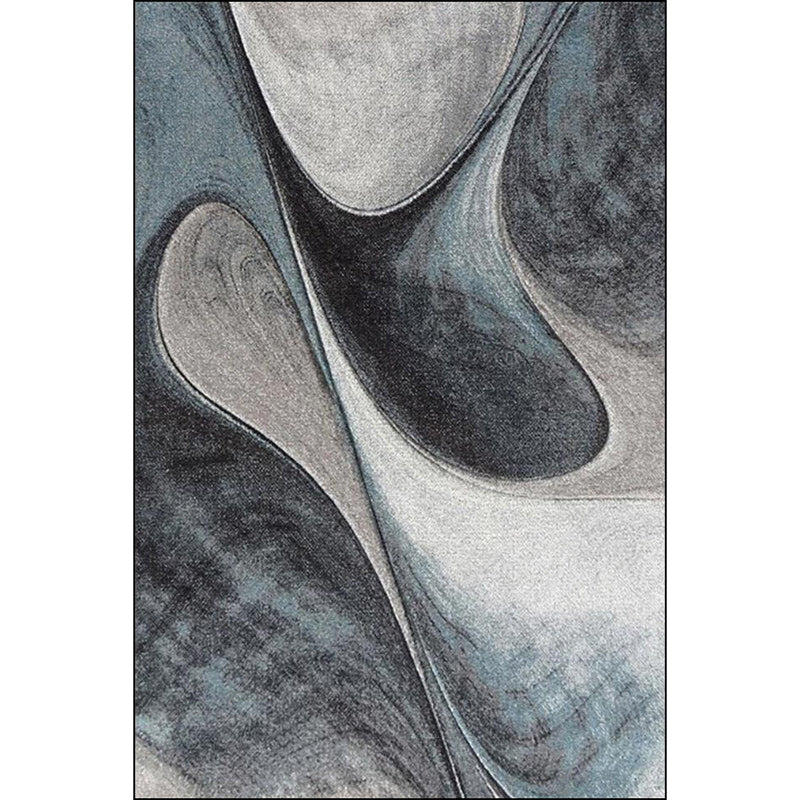 Simple Abstract Rug Grey and Blue Polyester Rug Washable Non-Slip Backing Area Rug for Bedroom Clearhalo 'Area Rug' 'Modern' 'Rugs' Rug' 1580332